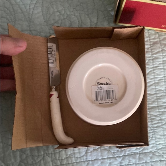 Spode Christmas Tree Peppermint Dip Set - Red and White - Picture 3 of 4